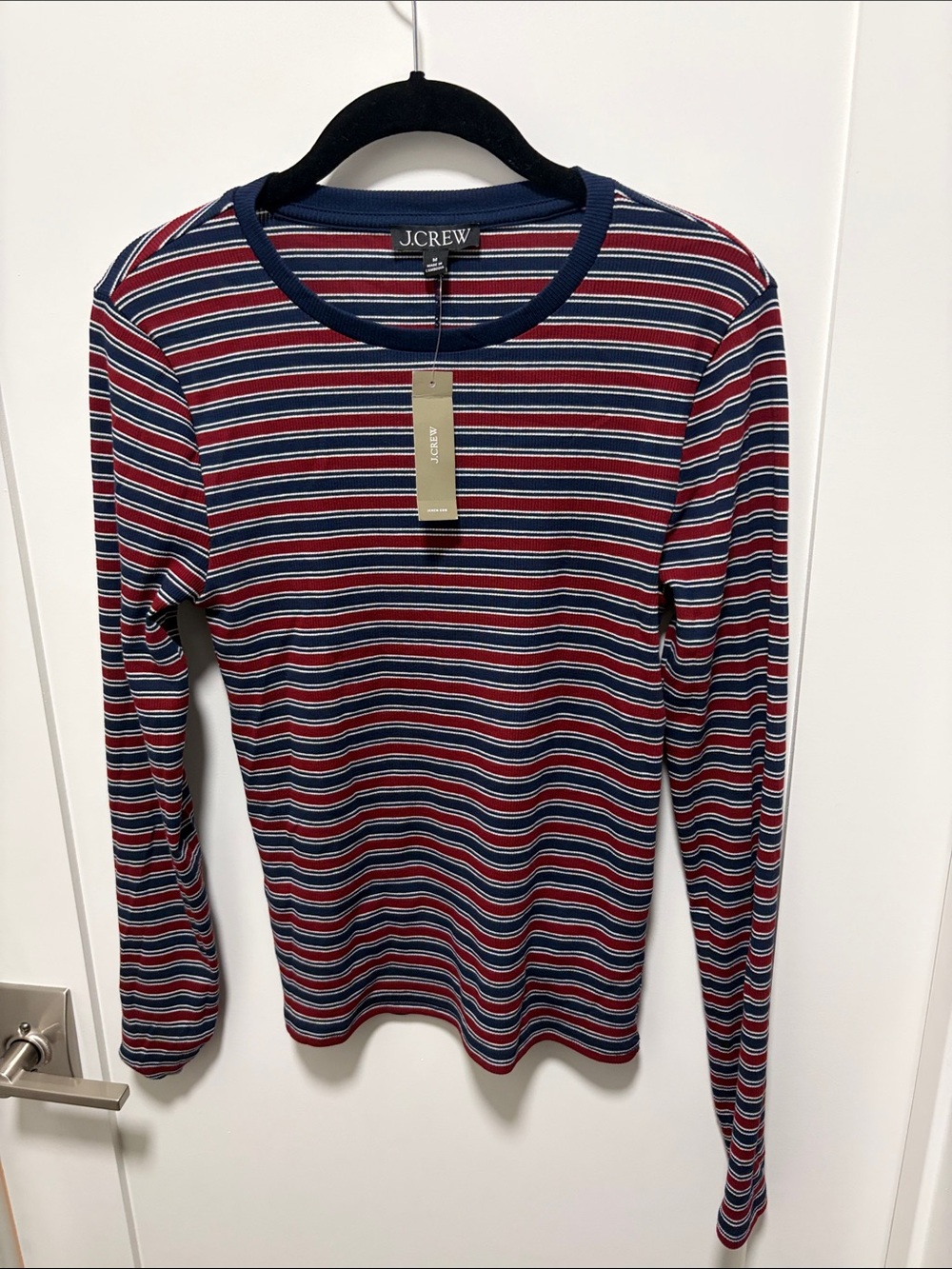 NWT J. Crew Perfect rib long-sleeve T-shirt in stripe
